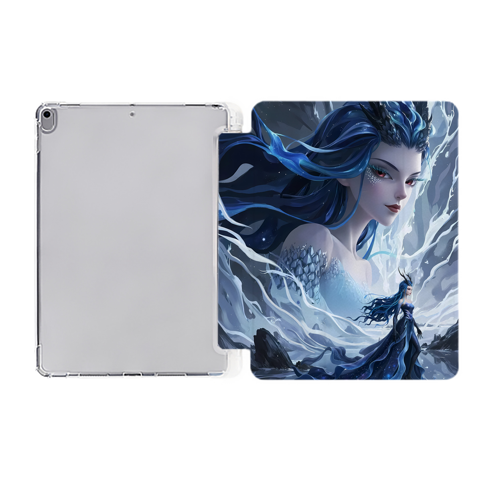 （画像用） Ne Zha 2 ナタ 魔童の大暴れ IPad ケース ペン収納付き 三つ折りスタンド PUレザー×シリコン 対応機種9.5/10.5/10.9インチ